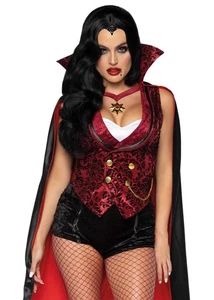 Adult Womens Sexy Gothic Vampire Leg Avenue Bloodthirsty Vamp Dracula Costume - Picture 1 of 3
