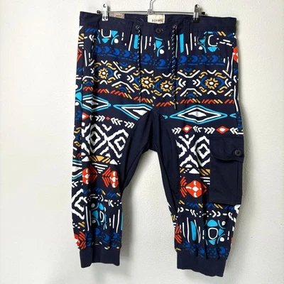 Pantalones Cortos Decibel Cargo Jogger Para Hombre 38 Multicolor Estampado Geométrico Navajo Nuevos con Etiquetas Foto 1 de 4