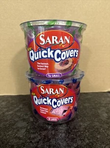 Saran QuickCovers Small Large Discontinued 2 Packages NEW NOS 2000s Quick Covers - Picture 1 of 5