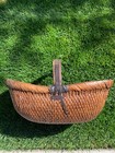Vintage/Antique Chinese Hand Strung Woven Wicker Bread basket