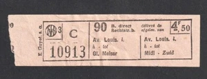 VINTAGE BRUSSELS / BRUXELLES BELGIUM TRAM TICKET - BELGIAN TRANSPORT HISTORY - Foto 1 di 2