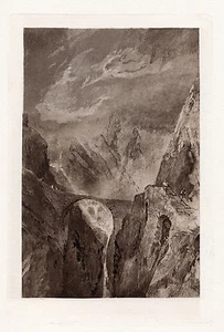 JMW TURNER 1800s "The Old Devil's Bridge" + Gustave Dore Orlando Furioso - Picture 1 of 2
