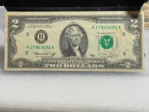 1976 $2 Error Bank note Off Centered / Miscut ?Circulated - Picture 1 of 17