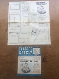 1958 Hobbies Weekly Magazine Plier Plan Design pour Faire Auto Cigarette Boîte
