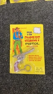 Vintage Sheriff Key chain Mini Single Shot Pistol Cap Gun NEW - Picture 1 of 6