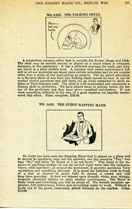 1924 small Print Ad of The Mysterious Talking Skull & Spirit Rapping Hand - Imagen 1 de 2