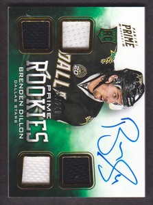 2012-13 Panini Prime Hockey #118 Brenden Dillon RC 044/249 Jersey Auto