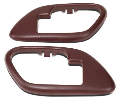 Nuevo par de bisel de manija de puerta interior rojo/para camioneta Chevy GMC C/K 1995-99 Foto 1 de 4