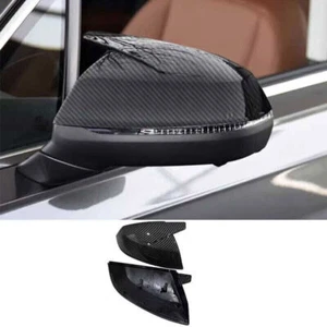 For Audi Q5 Q7 SQ5 7 2018-2024 Carbon Fiber OX Horn Rear View Mirror Replace 2P - Picture 1 of 10