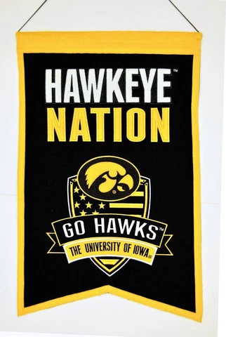 Iowa Hawkeyes Wool Nation Banner [NEW] NCAA Sign Wall Man Cave Cover