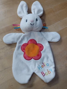 Gund Flora Activity Lovey White Bunny Kaninchen Puppe Hello Baby Blumenbänder - Bild 1 von 8