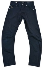 Jack & Jones Men Jeans Denim Straight Navy Blue Polyester Button Zip Size 30/32