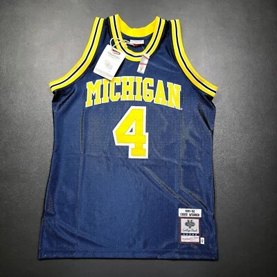 Camiseta deportiva 100 % auténtica Chris Webber Mitchell & Ness 91 92 Wolverines talla 44 L Foto 1 de 4