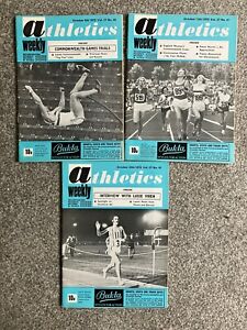 Athletics Weekly 1973  magazines October x 3 - Results interviews etc etc