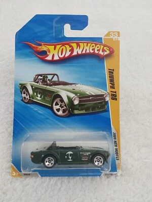Hot Wheels Triumph TR6 New Models Green Race Cars Collectibles Toys Mattel NEW  - Image 1 of 4