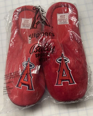LA Angels Christmas Slippers SGA 6/10/23 Brand New  In hand Cover