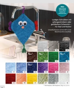 50 g FUNNY SCRUB Schwammwolle Rellana Schwamm-Garn 1kg 49,50 Euro