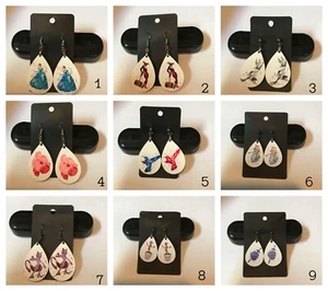 Handmade Pop Culture dangle earrings, nickel free - Picture 1 of 10