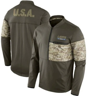 AUTHENTIC Nike Detroit Lions Salute to Service Half Zip Jacket Men's Sideline - Image 1 of 4