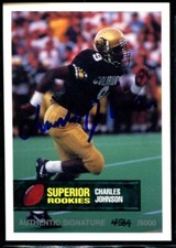 CHARLES JOHNSON Signed 1994 Superior Rookies AUTO Authentic Autograph # /5000