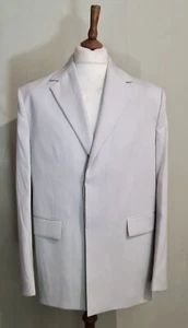 Zara Origins Wool Concealed Button Single Breasted Oversized Blazer Beige uk 38 - Picture 1 of 8