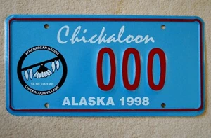 1998 Alaska Chickaloon Village Sample License Plate ++ Mint AK - Picture 1 of 2