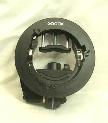 Godox S-type Bracket Bowens Mount Holder for Speedlite Flash - Black - Image 1 of 3