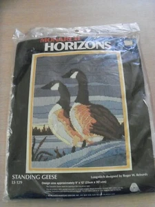 Standing Geese Needlepoint Kit LS129 1986 Monarch Horizons - Picture 1 of 2