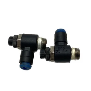 NOS SMC 6mm Tube OD 1/8” NPT Flow Control Push to Connect Fitting AS2211F-N01-06 - Picture 1 of 5