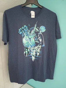 Star Wars A New Hope Blue/Gray T Shirt Men's Size XL New With Tags Mad Engine - Picture 1 of 6