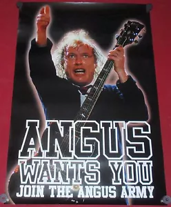 AC/DC Angus Wants You Music Poster 24 x 36 S/S Join the Angus Young Army Photo - Picture 1 of 1