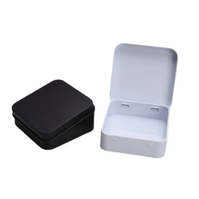 Mini Metal Tins Square Storage Box Jewelry Coin Candy Condom Organizer Portable - Image 1 of 4