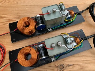 Altavoces especiales TANNOY construidos a mano crossovers "NEGRO" PIO papel en aceite DUBILIER Foto 1 de 4