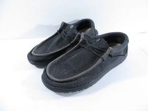 Zapatos sin cordones Hey Dude Wally Sox Micro Total negros para hombre talla 13 - Imagen 1 de 8
