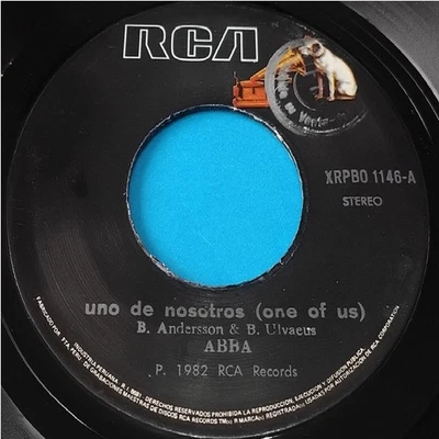 ABBA "Uno de nosotros" 1982 MADE IN PERU, PROMO PRINT (SPANISH TITLES) 7 (EX/ NM - Image 1 of 4