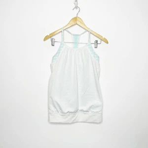 lululemon ivivva Double Dutch Tank full coverage stretch layered white girls 14 - Picture 1 of 5