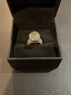 Anillo abovedado raro retirado James Avery plata esterlina 925 remolino dotte tamaño: 5,25 Foto 1 de 4