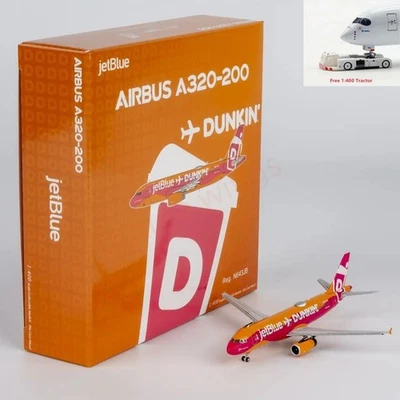 1:400 NG Models NG15061 JetBlue A320 N643JB Dunkin Aircraft Model+Free Tractor - Image 1 of 4