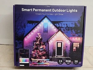 Smart Permanent Outdoor Lights Smart RGB Outdoor Lights 38 Ft 24 LED  Remote App - Picture 1 of 12