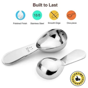 15/30ml Stainless Steel Coffee Spoon With Scale Coffee Bean Measuring Spoon - Picture 1 of 22