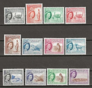 SOMALILAND 1953/58 SG 137/148 MINT - Picture 1 of 2