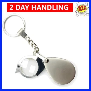 10X Mini Taschenlupe - Klappbare Juwelierlupe mit Schlüsselanhänger für... - Bild 1 von 6