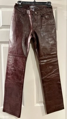 Pantalones de cuero vintage GAP Bootcut Y2K / color marrón - talla 1 Foto 1 de 4