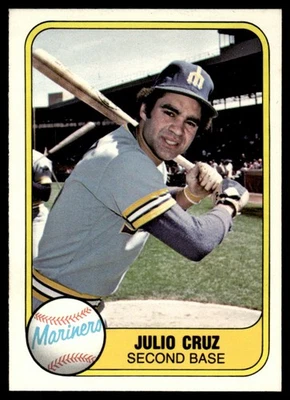 1981 Fleer Julio Cruz Seattle Mariners #601 - Image 1 of 2