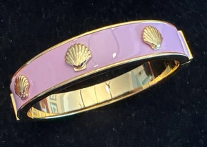 Talbots goldfarben rosa Emaille mit Muscheln Clamper Armreif Armband magnetisch 199 - Bild 1 von 11