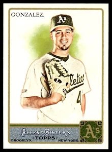 2011 Topps Allen & Ginter Gio Gonzalez #301 Oakland Athletics - Picture 1 of 2