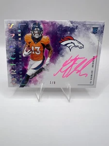 2020 Panini Origins FOTL KJ HAMLER AUTO /8 ROSA RC #RSS-KJ DENVER BRONCOS - Foto 1 di 5
