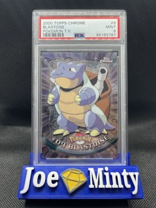 Topps CHROME  Pokemon TV #9 Blastoise PSA 9 Mint 💦