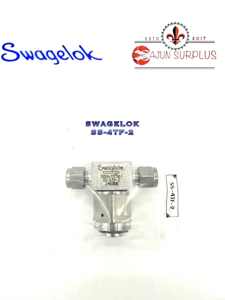 ~NEW~ SWAGELOK, P.N.:SS-4TF-2, SS-316, 1/4” TUBING TEE TYPE-PARTICULATE FILTER! - Image 1 of 1