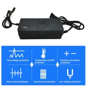 42V 2A Electric Bike 36V 10S Lithium Battery Charger 3 pin XLR / DC US Plug - Picture 1 of 8